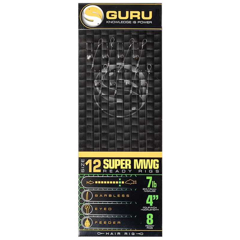 Guru SUPER MWG STANDARD HAIR RIGS 4" - 6 Opties - Afbeelding 4