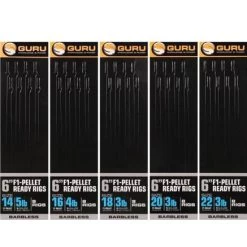 Guru 6" F1-PELLET READY RIGS BARBLESS - 5 Opties