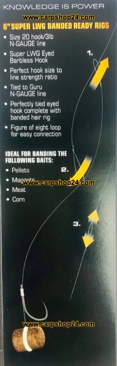 Guru 6" SUPER LWG BANDED READY RIGS - 5 Opties - Afbeelding 7