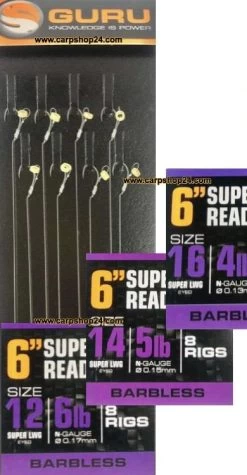 Guru 6" SUPER LWG BANDED READY RIGS - 5 Opties
