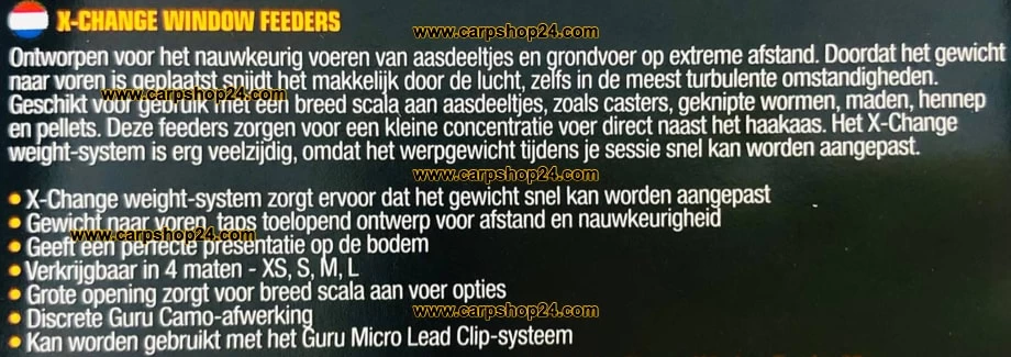 Guru X-CHANGE WINDOW FEEDER - Afbeelding 4