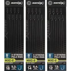 Matrix MXC-2 X STRONG SPADE END BARBLESS POLE RIGS 6" - 15cm - 3 Opties