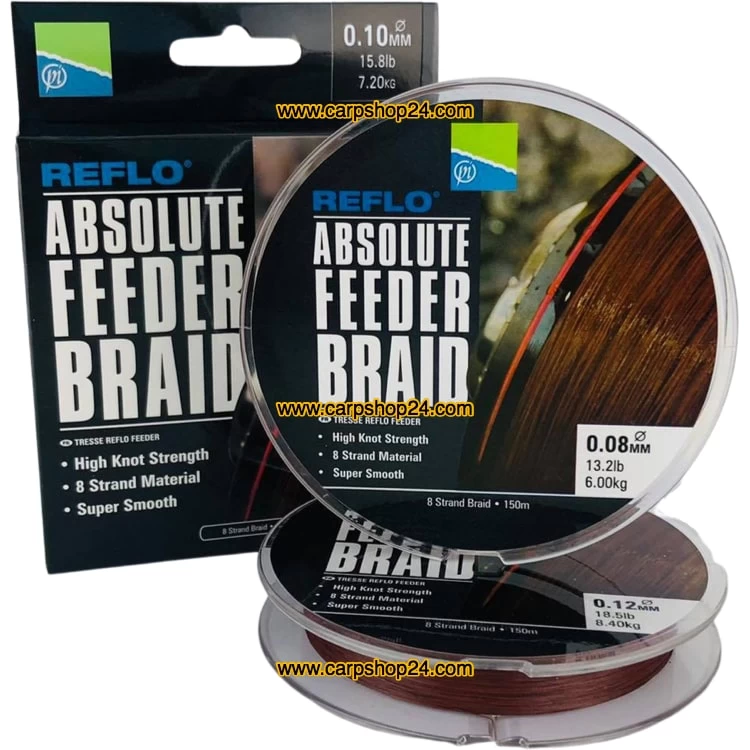Preston REFLO ABSOLUTE FEEDER BRAID 150m