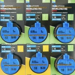 Preston REVALUTION HOOKLENGTHS BARBED 1m N-30 & N-50 - 8 Opties